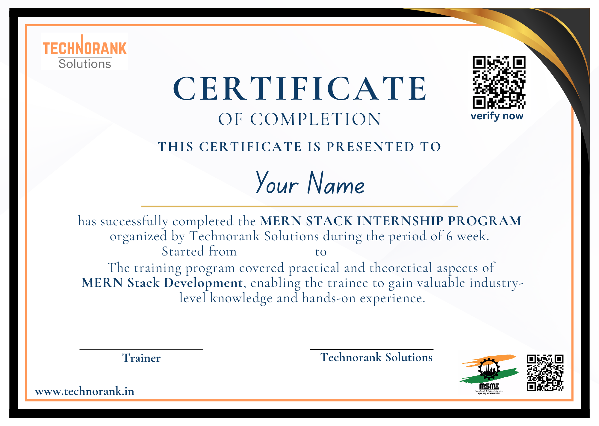 Technorank Learning Professional Certificate